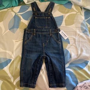 Brand new dark blue Jean overalls 9-12 months